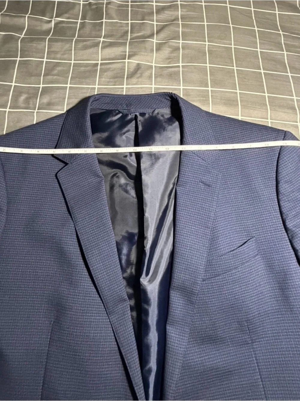 Bonobos Jetsetter 2 Piece 44L 36x30 Navy Micro Check Suit